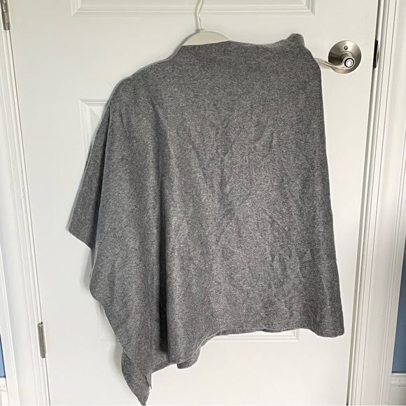 New! Red Envelope 100% cashmere Poncho dark gray nwot 47127 - Picture 8 of 16